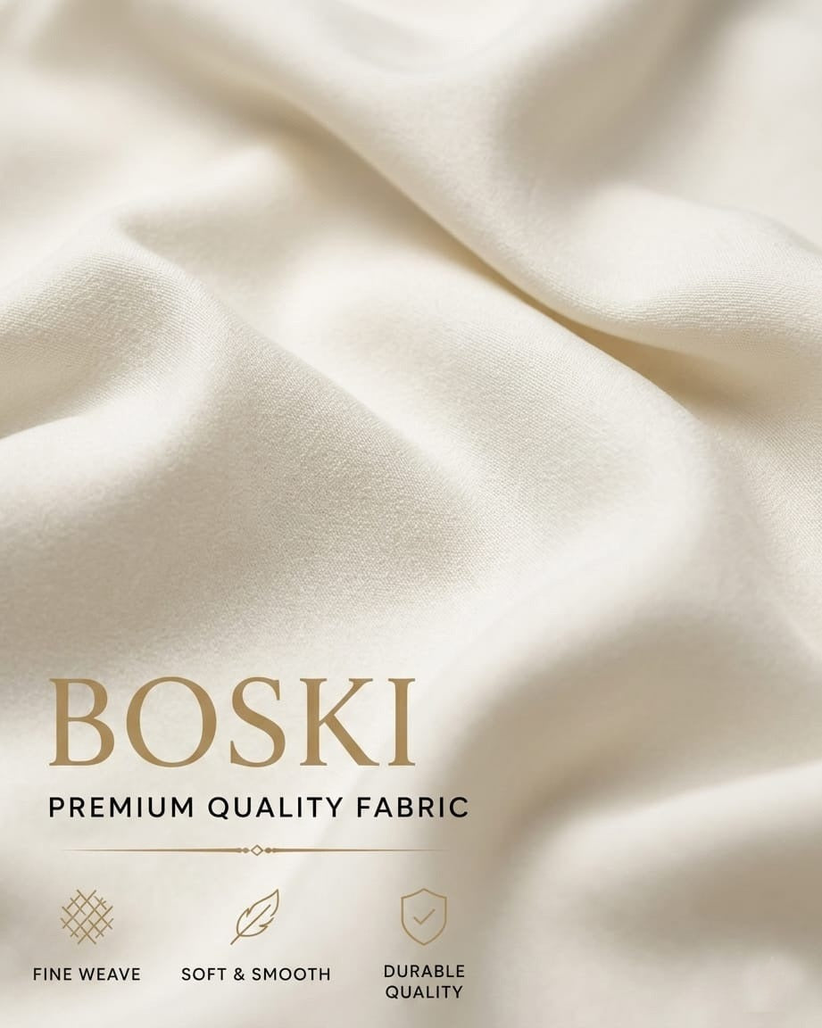 Premium Cream Boski Unstitched Suit for Men
