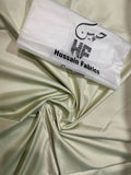 Hussain Fabrics Premium Italian Boski – Sage Mist Unstitched Suit for Men